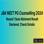 J And K NEET PG Counselling 2024 Round 1 Seat Allotment Result Declared